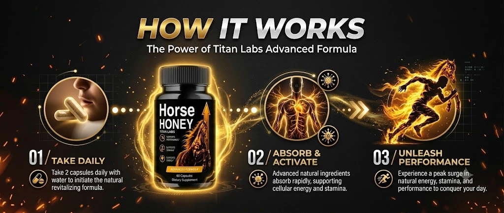 How Horse Honey works: take daily, absorb and activate, unleash performance